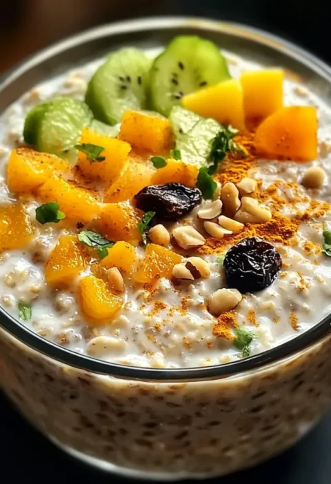 Nährende Indische Übernacht-Haferflocken Rezept